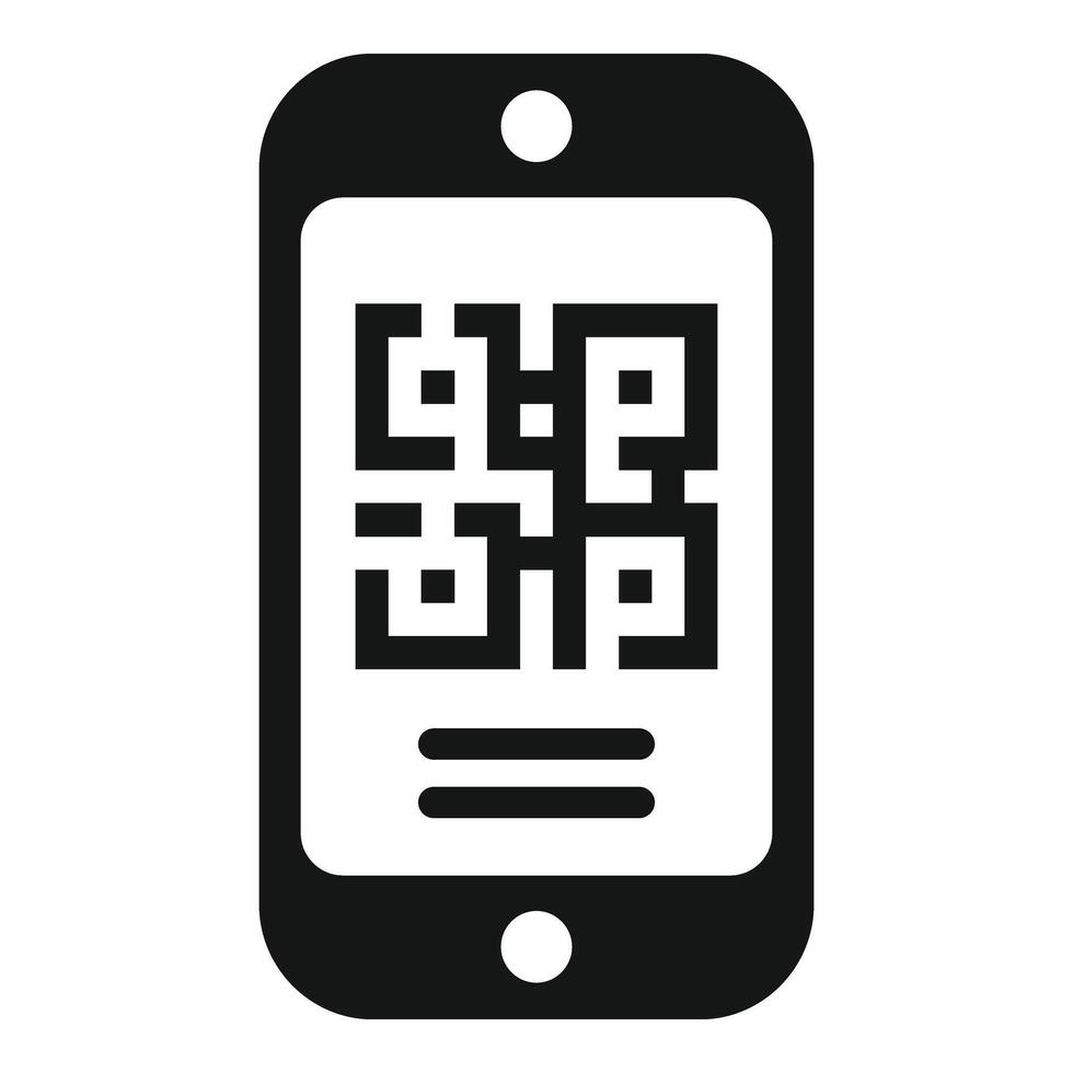 Scan Telefon qr Code Symbol einfach Vektor. elegant Karte Promo vektor