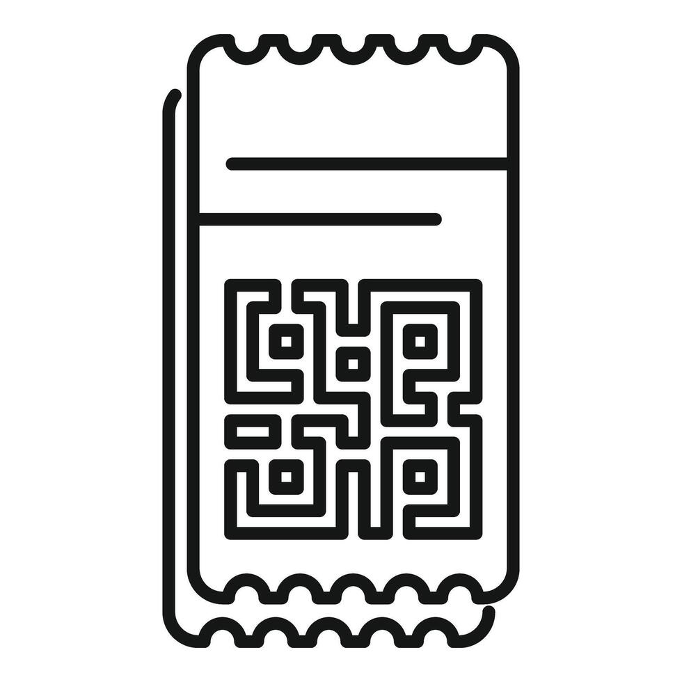 promo qr koda ikon översikt vektor. paket rabatt social vektor