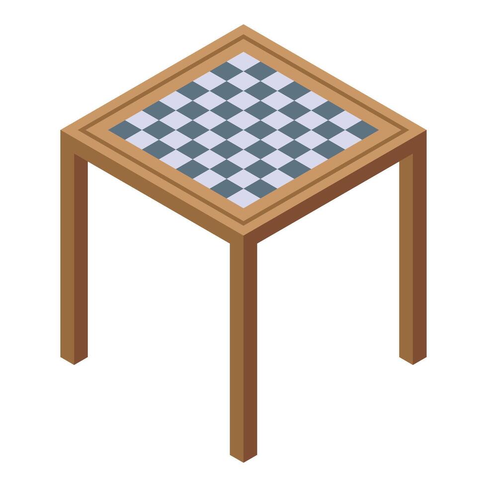 tabell schack tänkande ikon isometrisk vektor. barn rum spela vektor