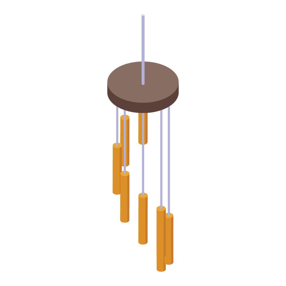 göttlich Wind Glockenspiel Symbol isometrisch Vektor. Ruhm Klang Jingles hing vektor