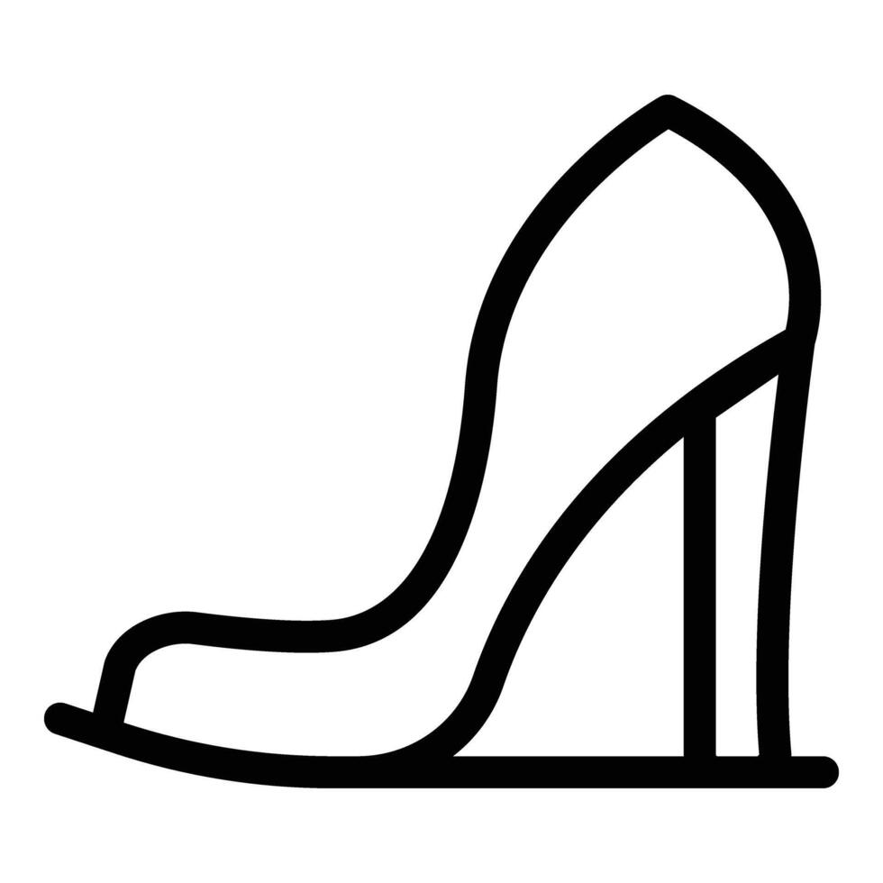 heeled skor ikon översikt vektor. kvinnor fötter mode vektor