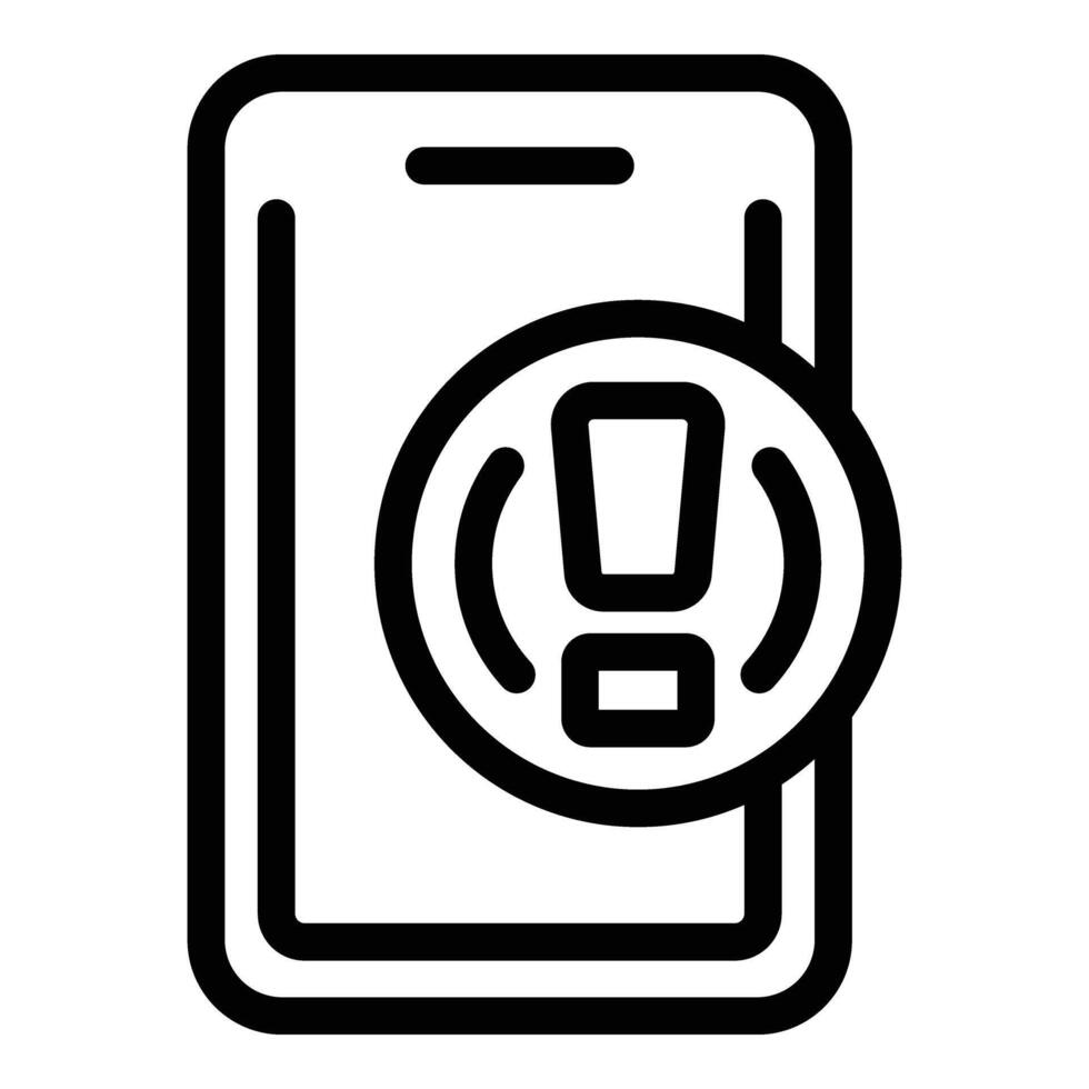 beständig schützend Telefon Glas Symbol Gliederung Vektor. innovativ Sicherheit Startseite vektor