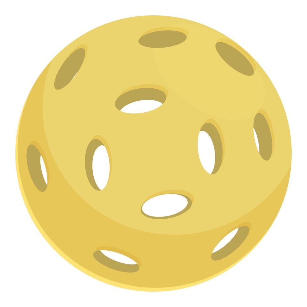 gul ättikslag boll ikon tecknad serie vektor. konstverk bricka vektor