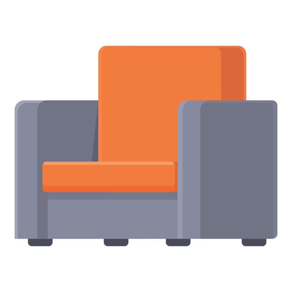 stor rum fåtölj ikon tecknad serie vektor. soffa design vektor