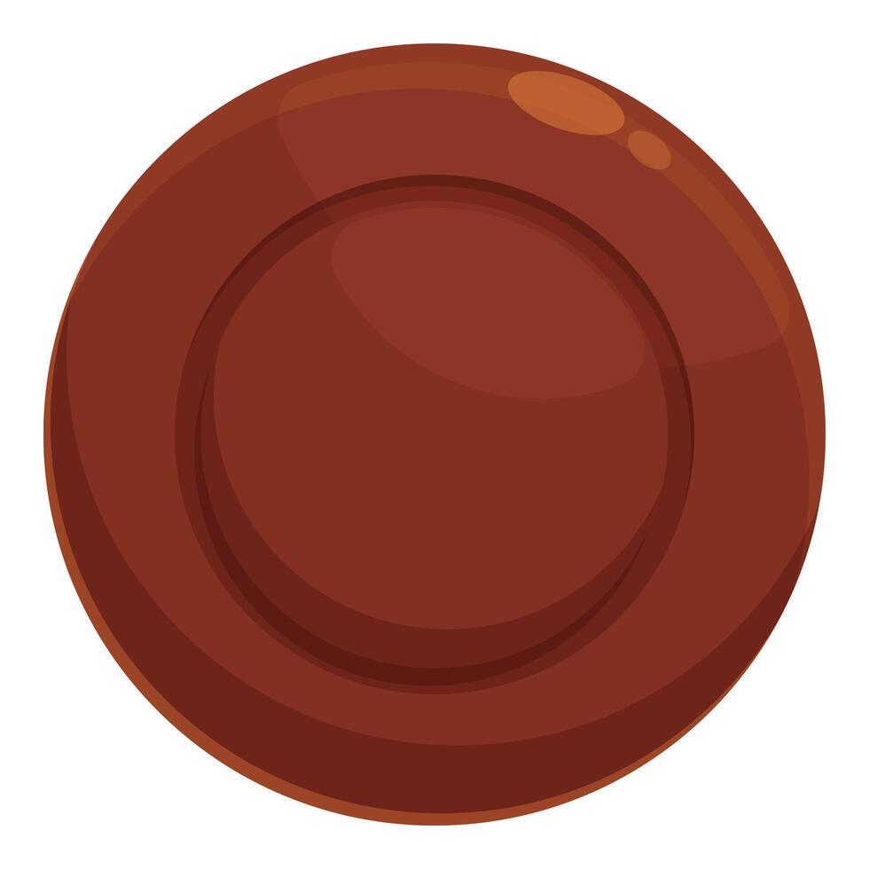 Kreis Schokolade Symbol Karikatur Vektor. Kakao organisch Essen vektor