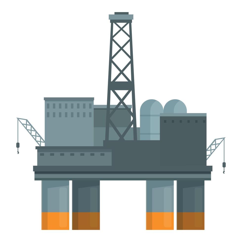 teknologi olja plattform ikon tecknad serie vektor. tunna tank vektor