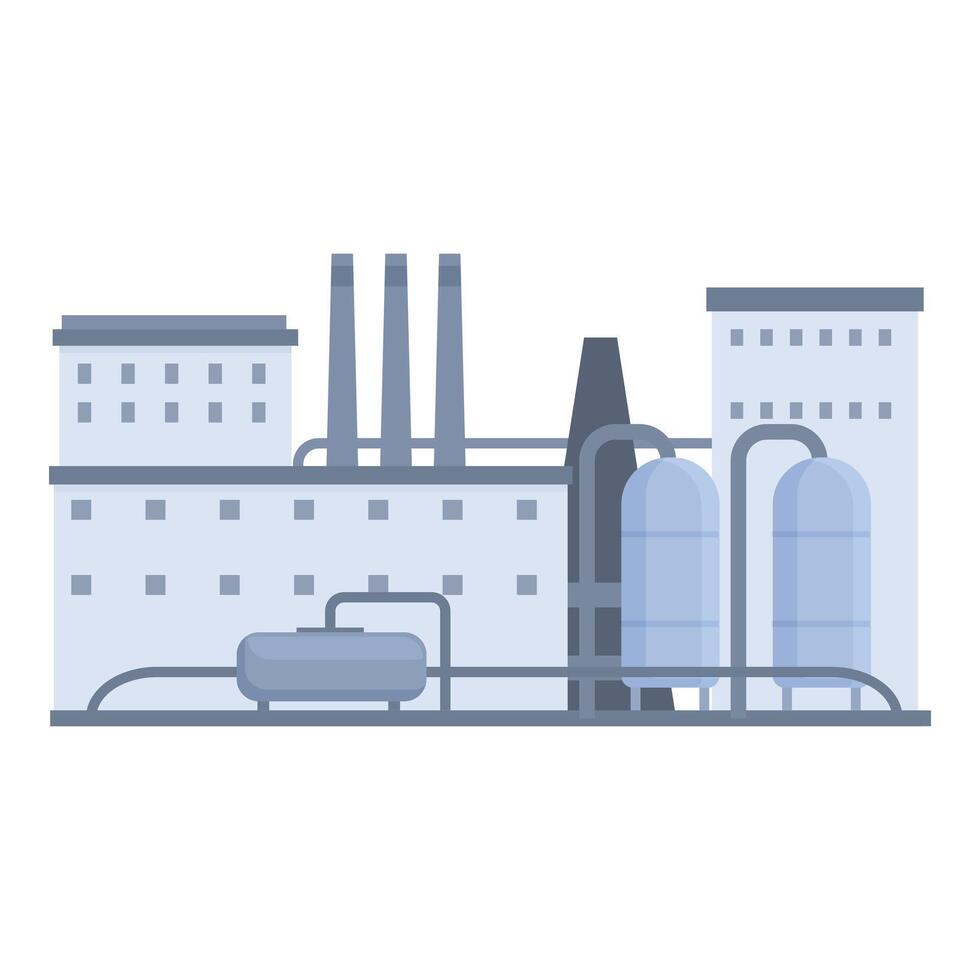 Gas Produktion Fabrik Symbol Karikatur Vektor. Energie Sektor Metall vektor