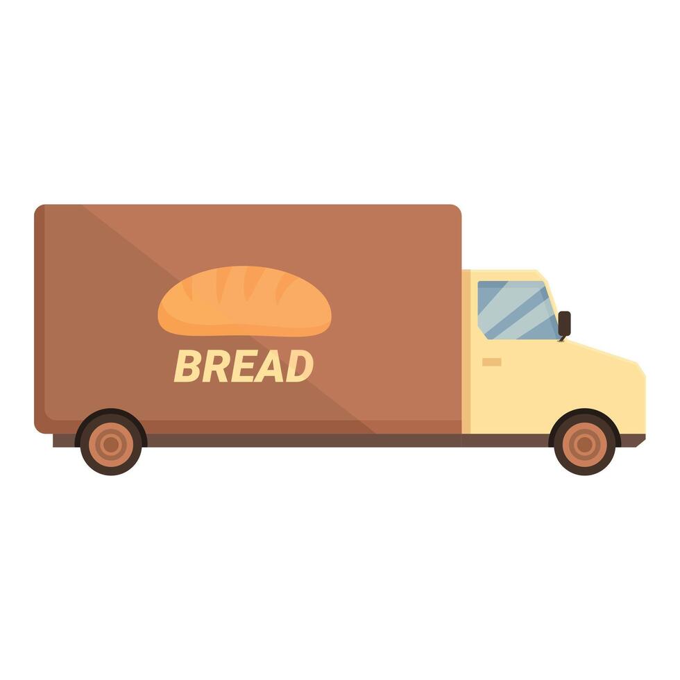 Brot Lieferung LKW Symbol Karikatur Vektor. Maschine Samen Produkt vektor