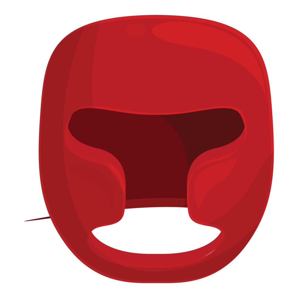 Boxen Schutz rot Helm Symbol Karikatur Vektor. Ausbildung Spiel vektor