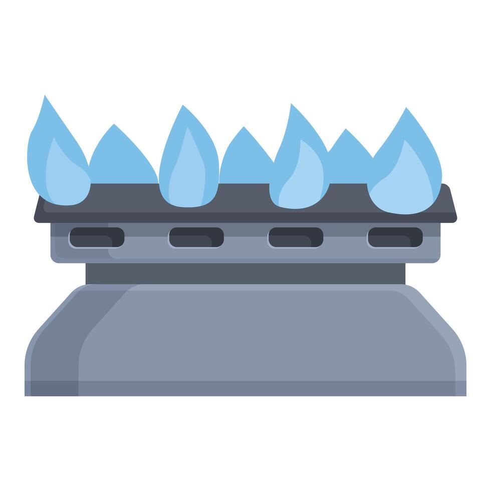brinnande spis gas ikon tecknad serie vektor. plattform depå brand vektor