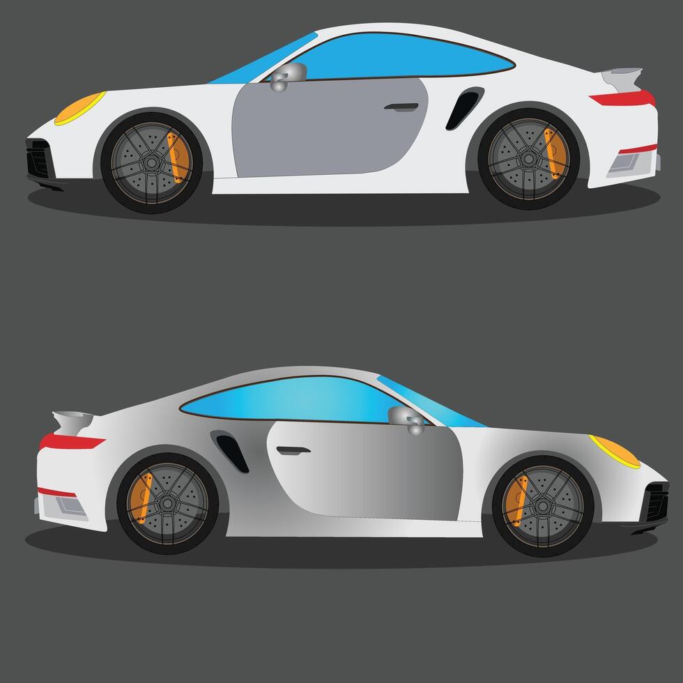 Weiß Sport Auto Fahrzeug vektor