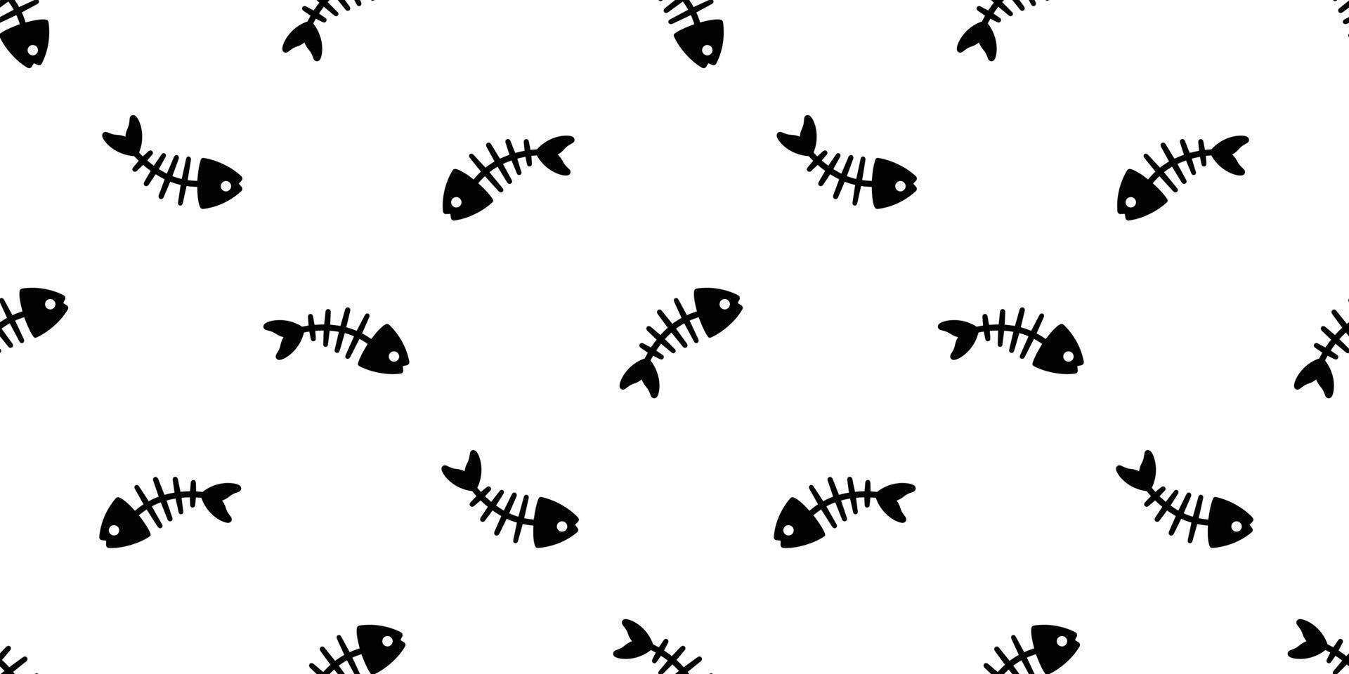 fisk ben sömlös mönster haj vektor lax delfin tonfisk klotter ikon tecknad serie hav hav scarf isolerat upprepa tapet bricka bakgrund illustration vit design