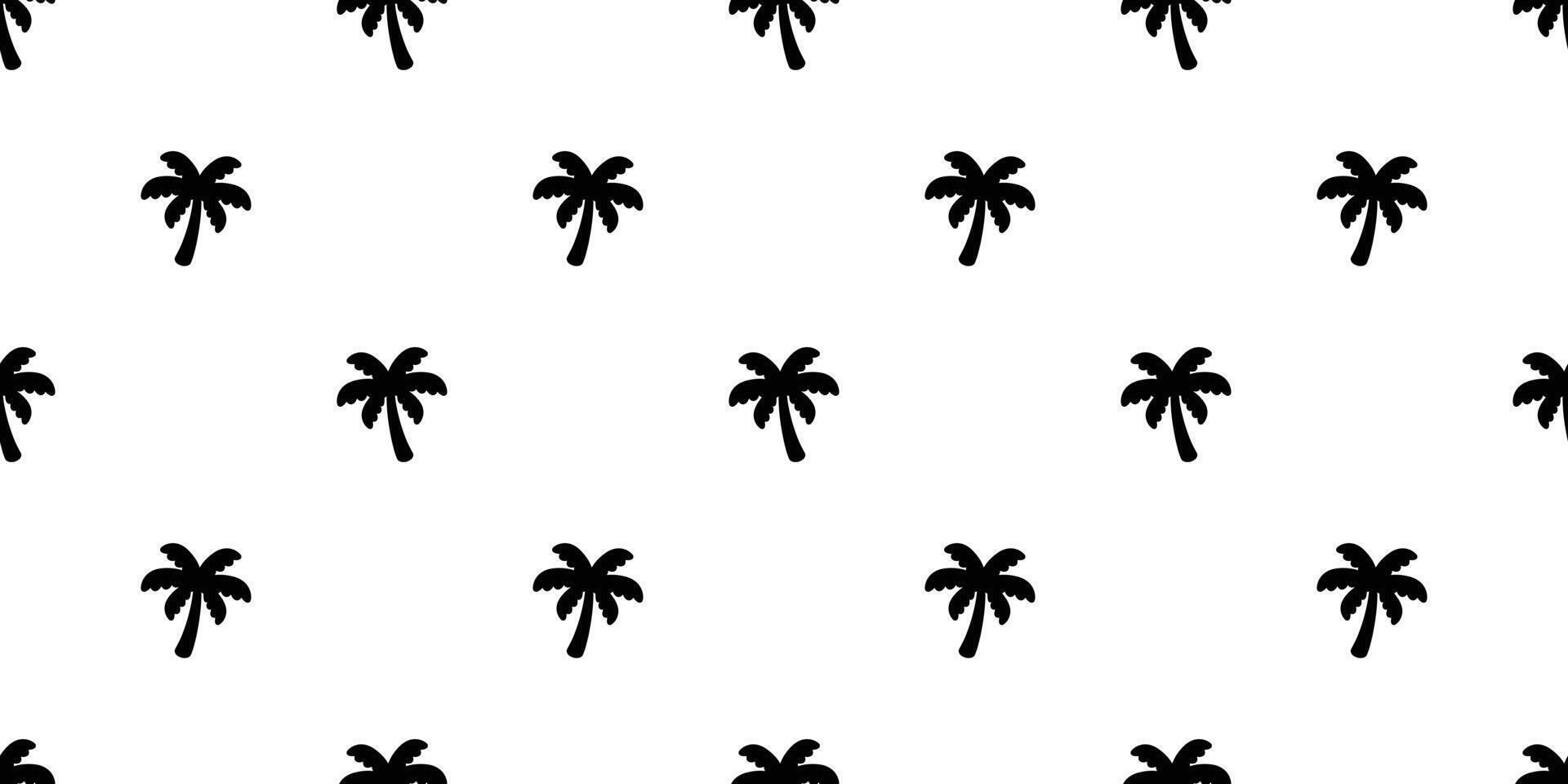 handflatan träd sömlös mönster kokos träd vektor ö tropisk hav sommar strand scarf isolerat bricka bakgrund upprepa tapet tecknad serie vit illustration design