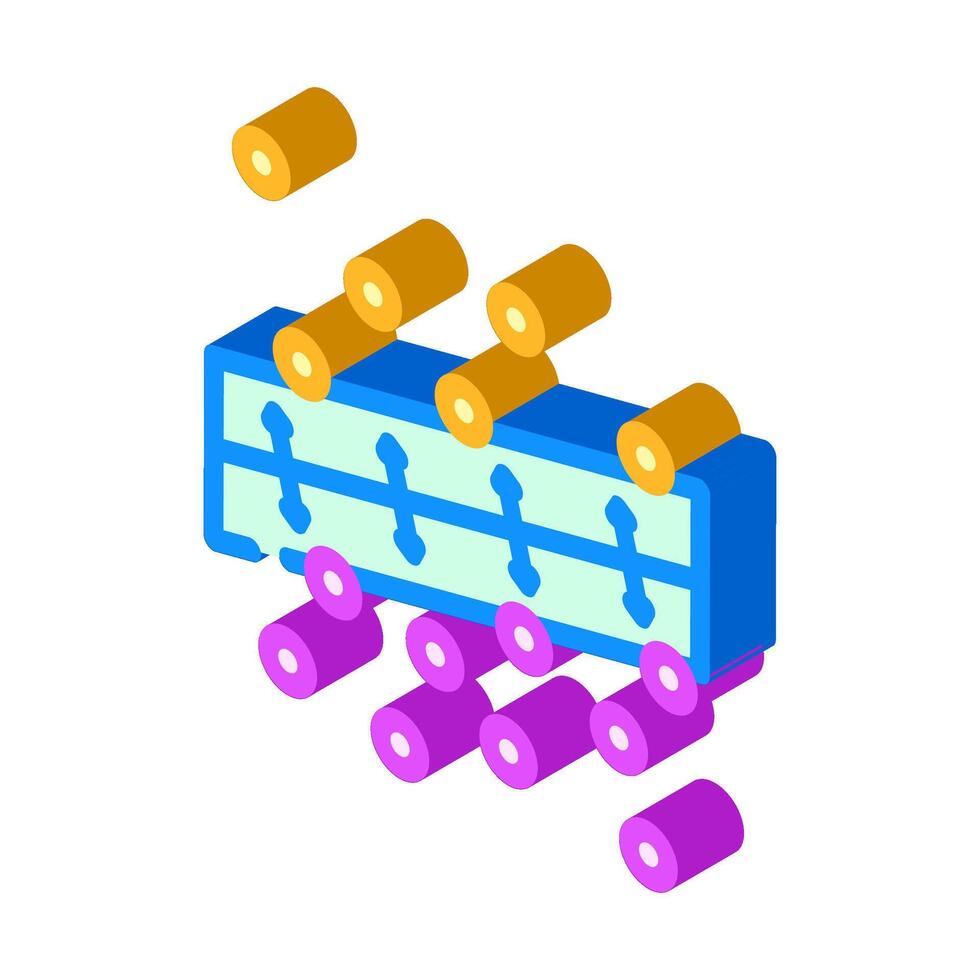 Unterstützung Maschine svm Algorithmus isometrisch Symbol Vektor Illustration