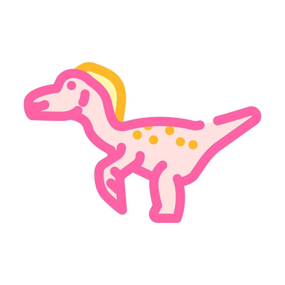 deinonychus Dinosaurier Tier Farbe Symbol Vektor Illustration