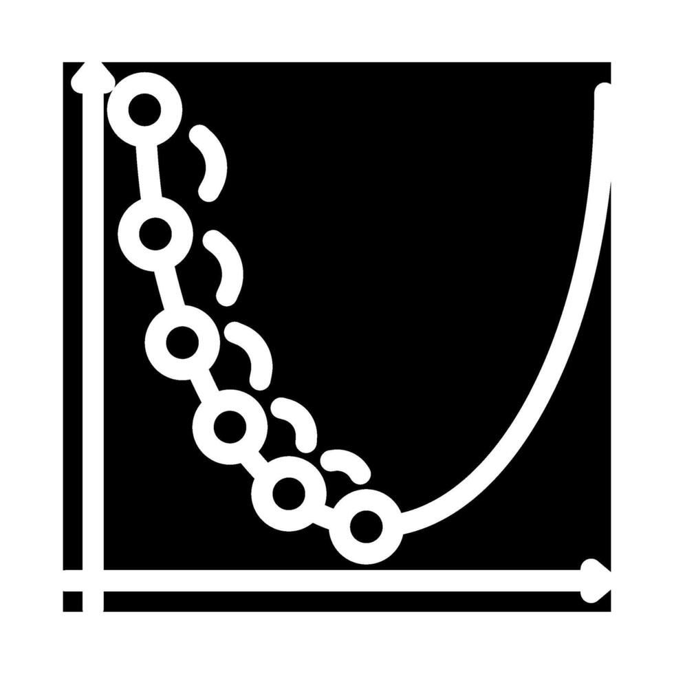 Gradient Abstammung Algorithmus Glyphe Symbol Vektor Illustration