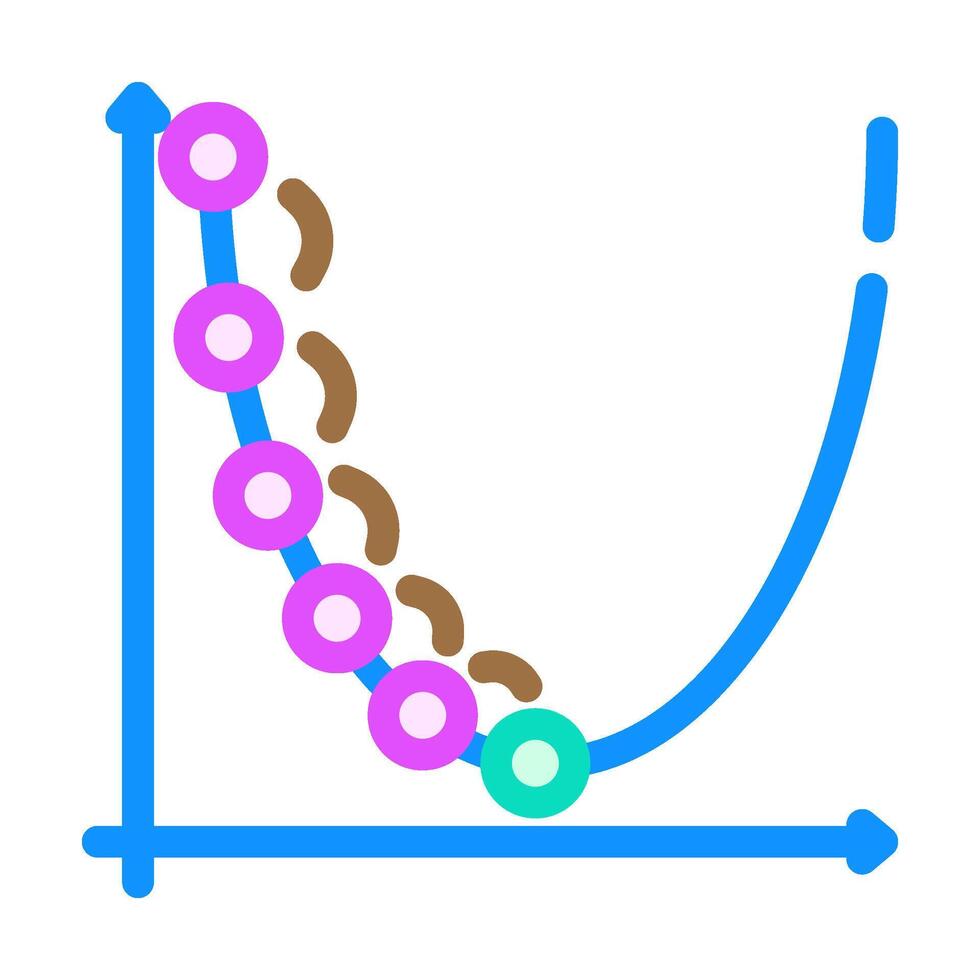 Gradient Abstammung Algorithmus Farbe Symbol Vektor Illustration