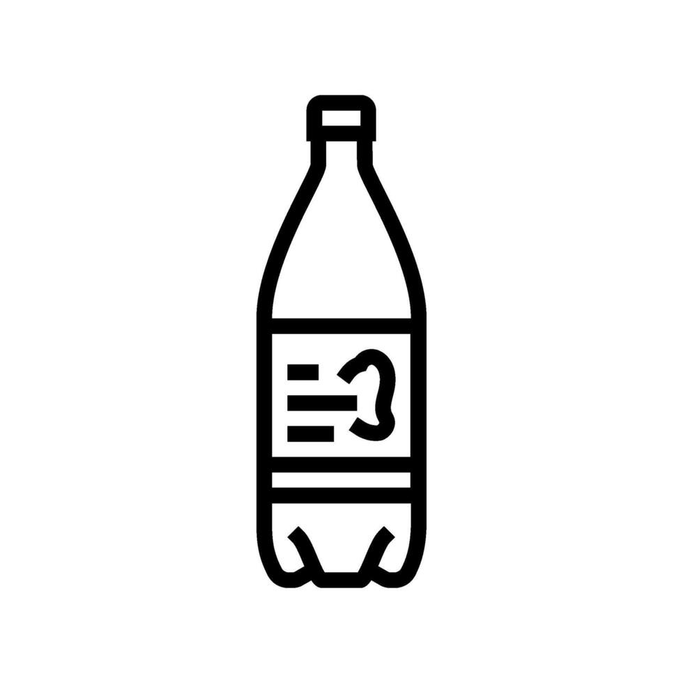 Makgeolli trinken Koreanisch Küche Linie Symbol Vektor Illustration