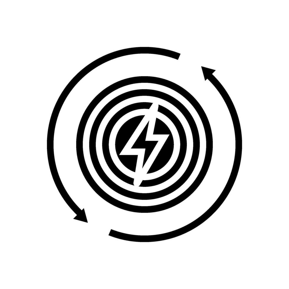 verlängerbar Ziele Energie Politik Glyphe Symbol Vektor Illustration