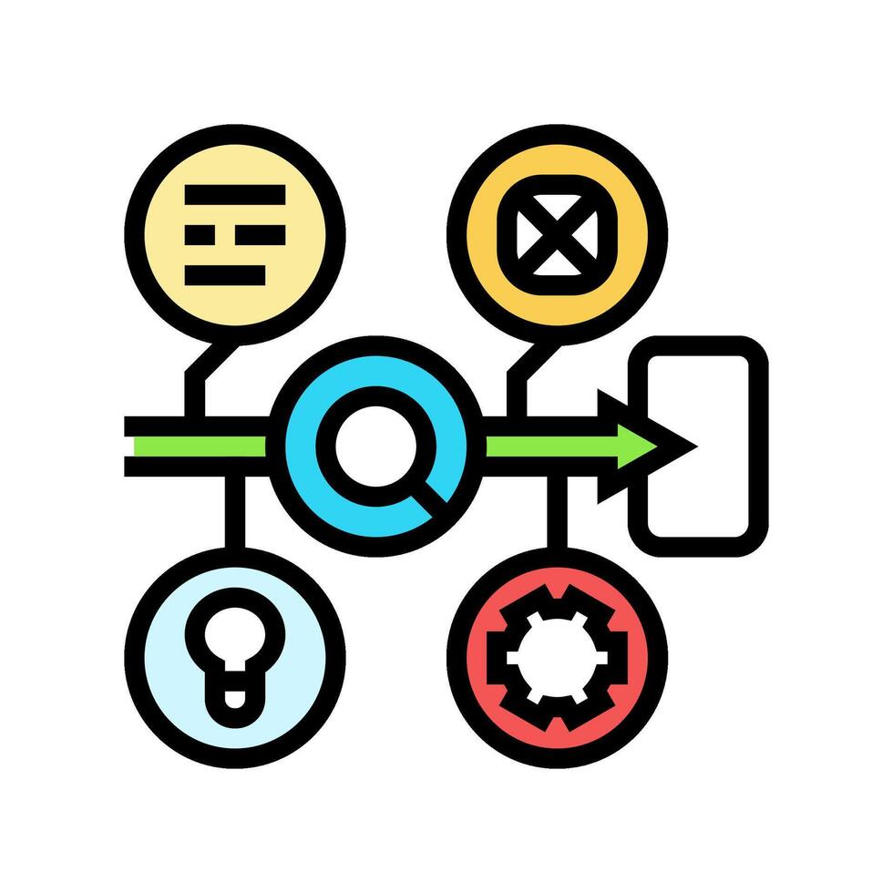 Design Sprint ux ui Farbe Symbol Vektor Illustration