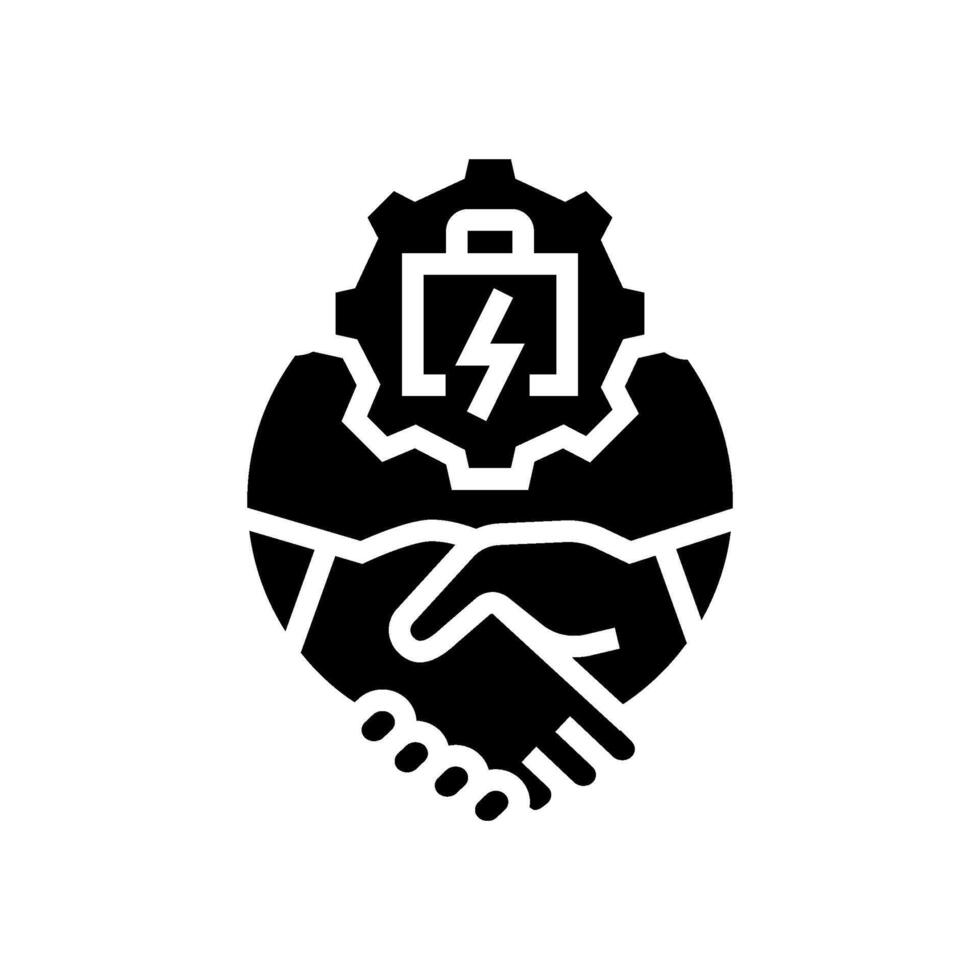 Interessengruppen Zusammenarbeit Glyphe Symbol Vektor Illustration