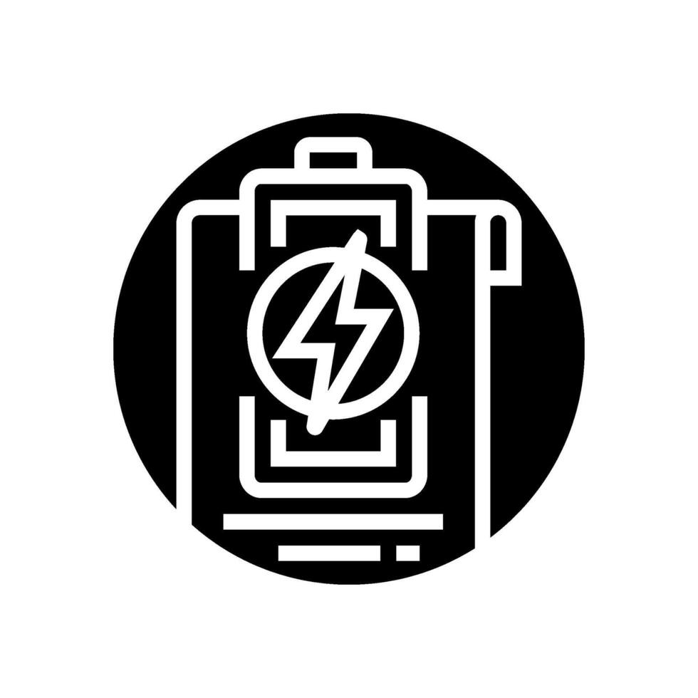 energi bevarande program glyf ikon vektor illustration