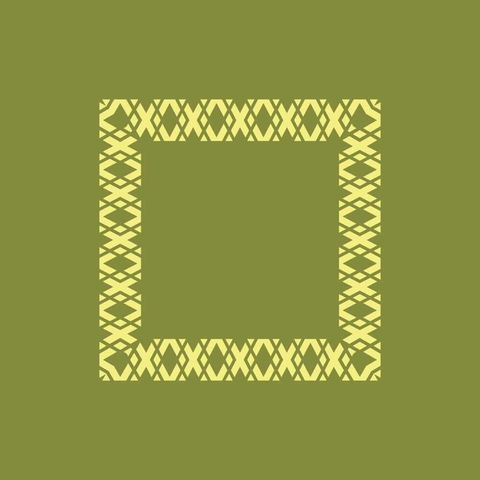 modern dekorativ fyrkant ram gräns dekorativ mönster vektor