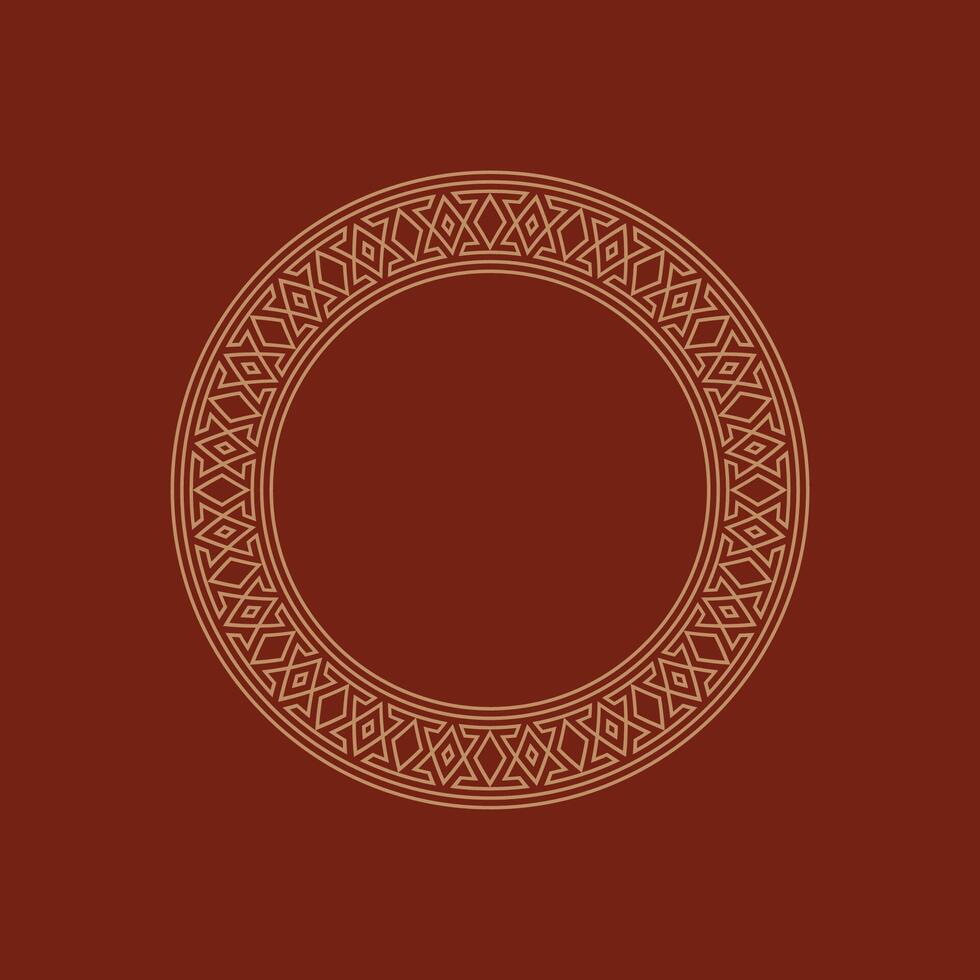 modern dekorativ cirkel ram gräns dekorativ mönster vektor