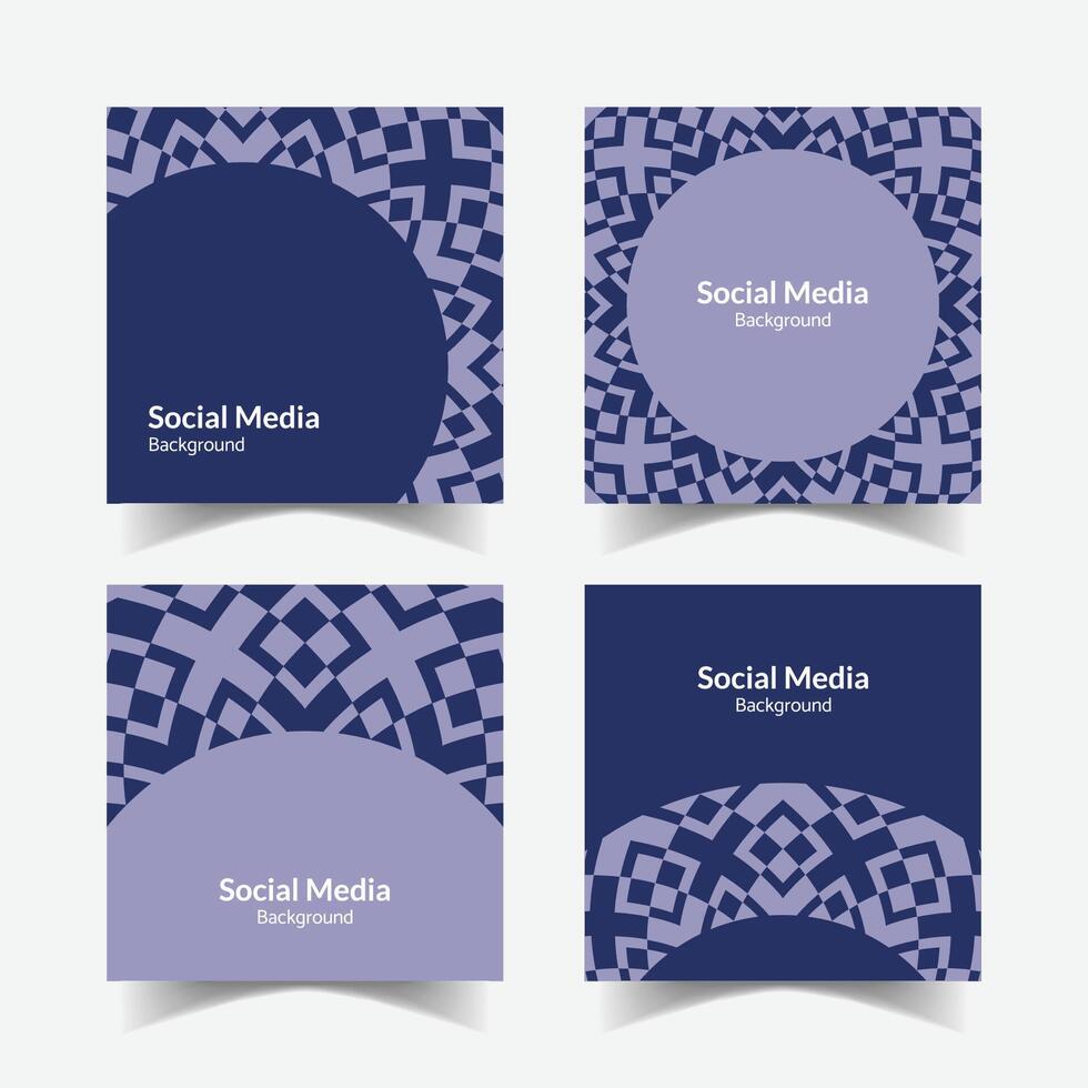 elegant dekorativ dekorativ mönster fyrkant bakgrund social media design mall vektor