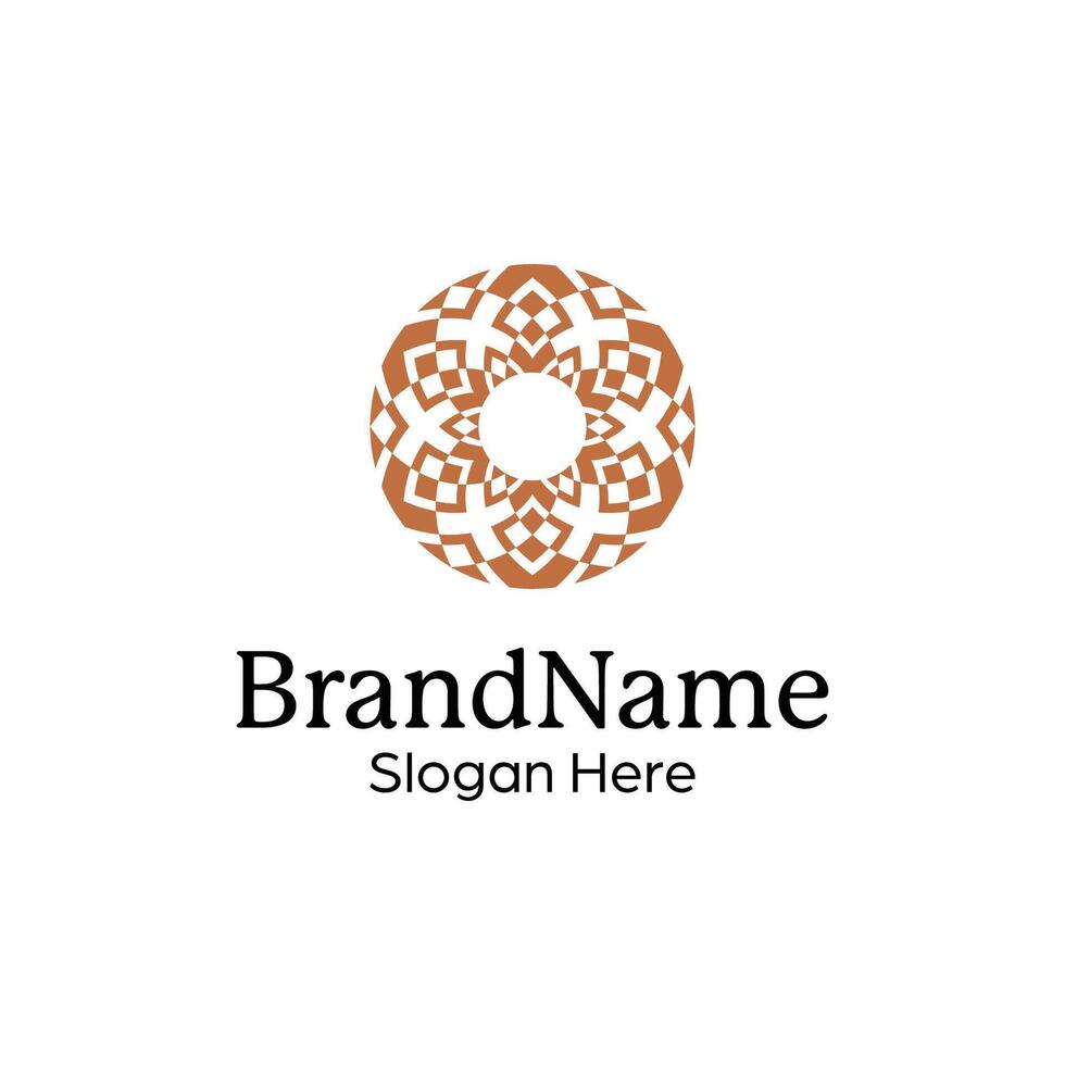 elegant und modern Zier dekorativ Muster Mandala Logo vektor