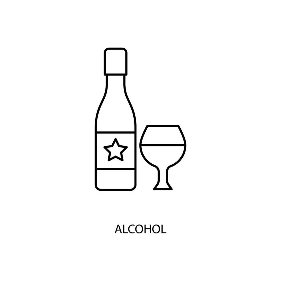 alkohol begrepp linje ikon. enkel element illustration. alkohol begrepp översikt symbol design. vektor