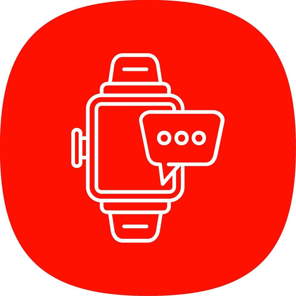 Smartwatch Linie Kurve Symbol vektor