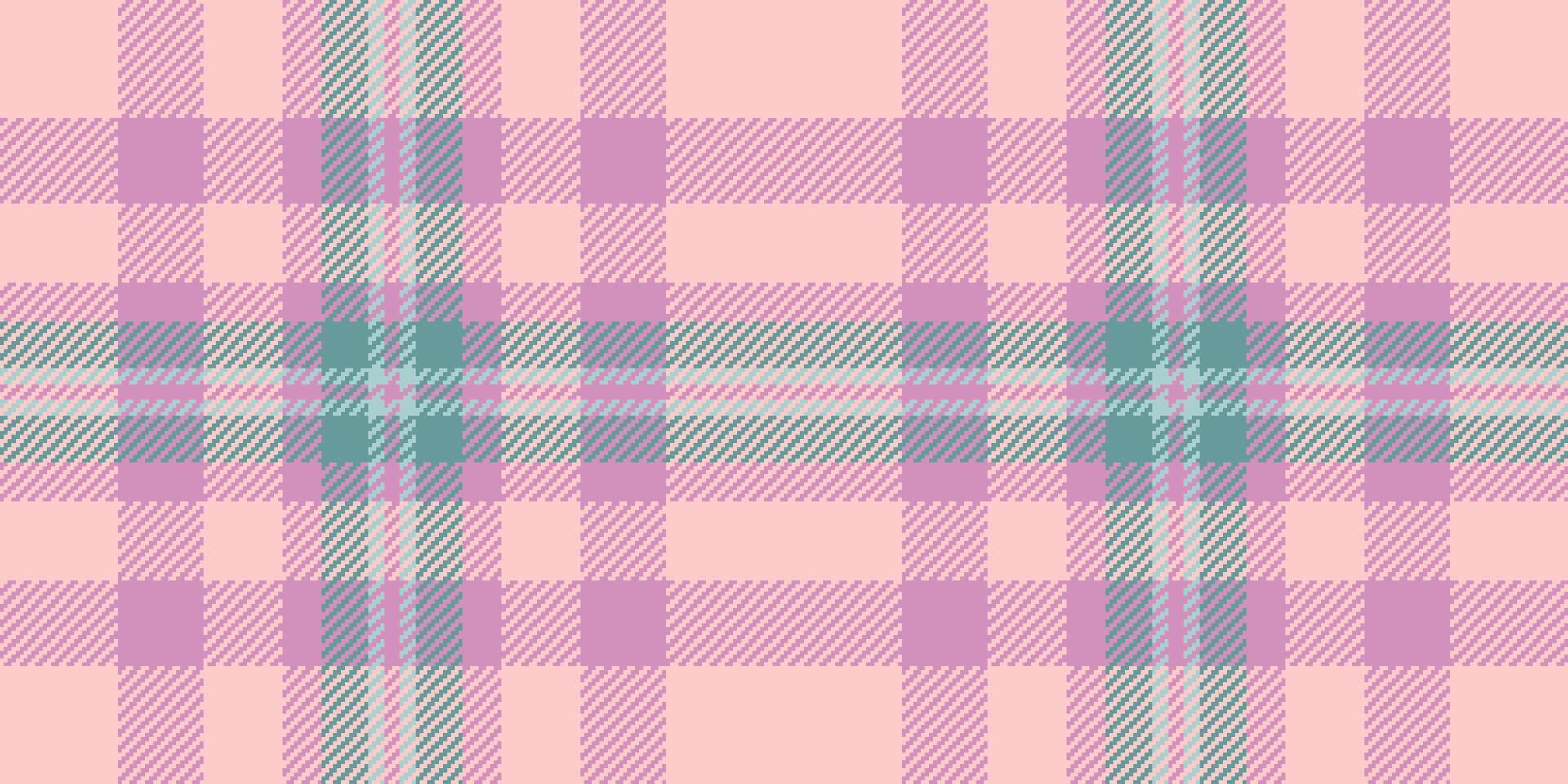 Gerade Stoff Muster Plaid, schäbig Vektor Textil- Textur. Kunst Tartan Hintergrund nahtlos prüfen im Licht und Rosa Farben.