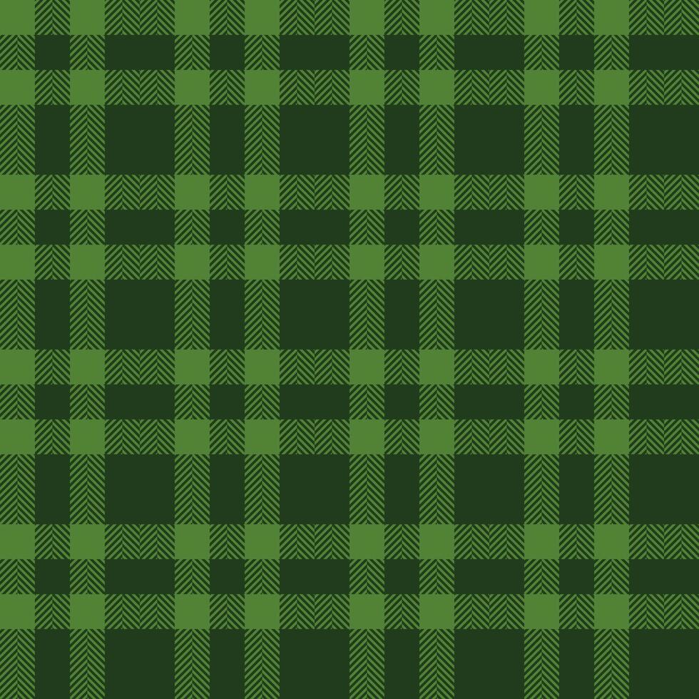 kariertes Karomuster in grüner Farbe. nahtlose Stoffstruktur. Tartan-Textildruck. vektor