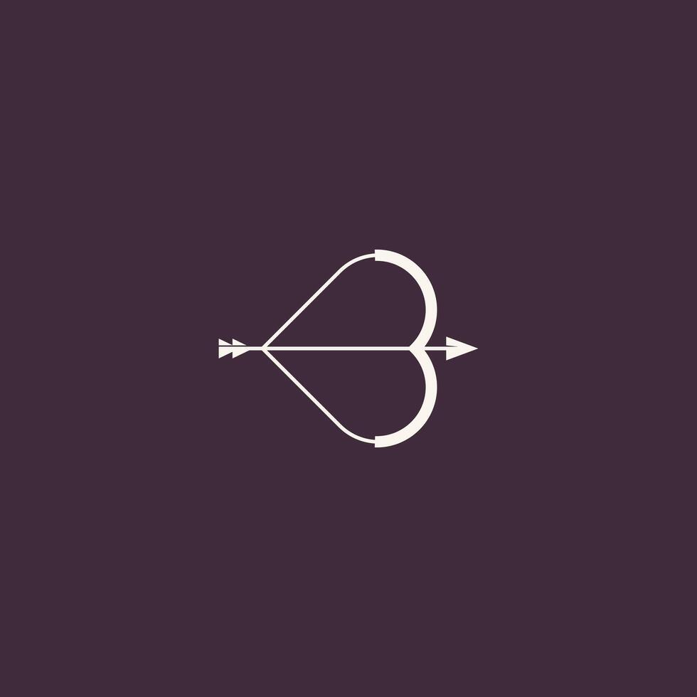 kärlek rosett logotyp design enkel minimalistisk begrepp vektor