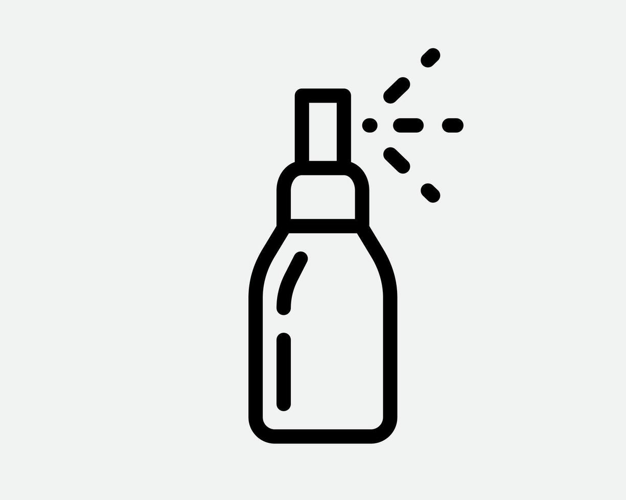 flaska spray ikon för kosmetika, kropp och hud vård, parfymer isolerat på vit bakgrund. vektor illustration eller logotyp.