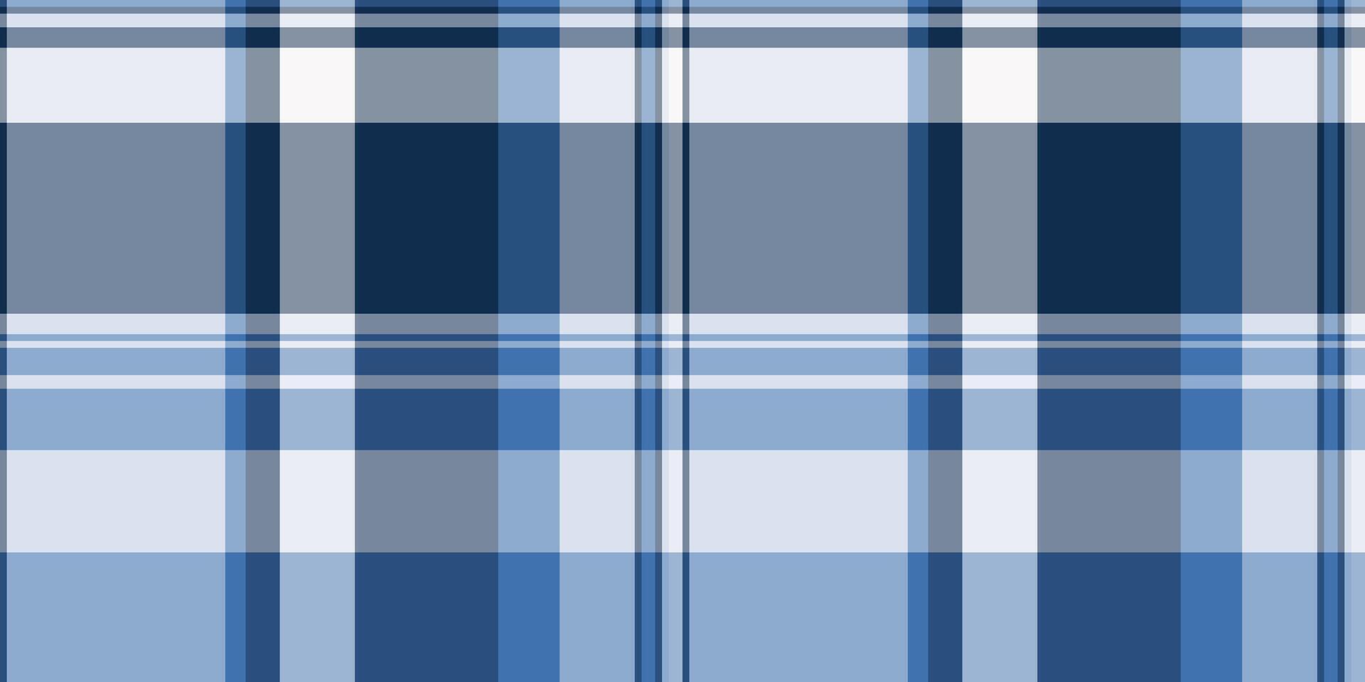 Stich Vektor Textur Hintergrund, bunt Plaid Tartan überprüfen. Grafik Stoff Muster nahtlos Textil- im Blau und Licht Farben.