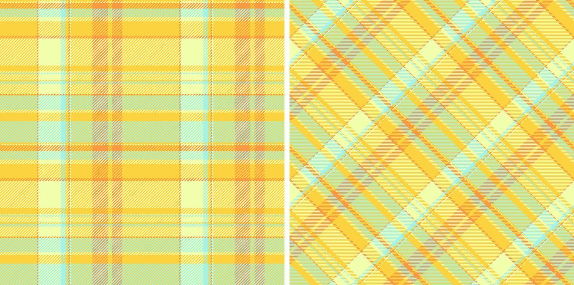 Muster Vektor Hintergrund von Plaid Tartan Stoff mit ein Textil- nahtlos Textur überprüfen. einstellen im Licht Farben zum stilvoll Bettdecke Startseite Entwürfe.