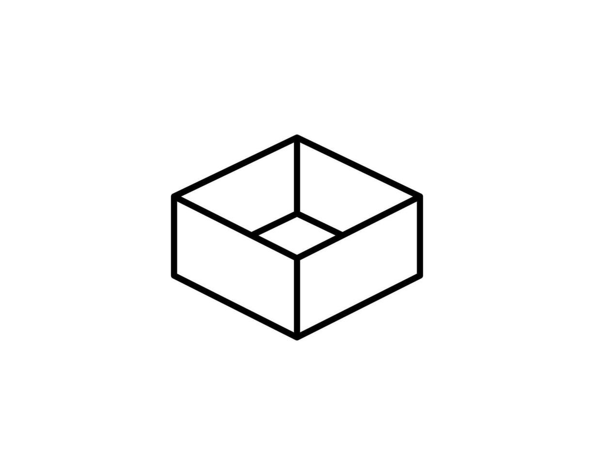 Lieferung Verpackung Vektor Symbol. Ladung Karton Box Symbole. Karton Paket Zeichen von Linie geometrisch Formen.