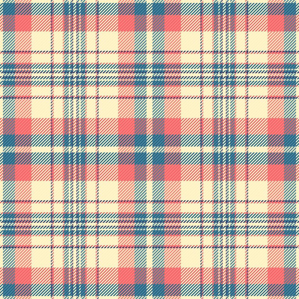 lugn tyg pläd textur, pano vektor sömlös tartan. detaljerad mönster bakgrund kolla upp textil- i ljus och röd färger.