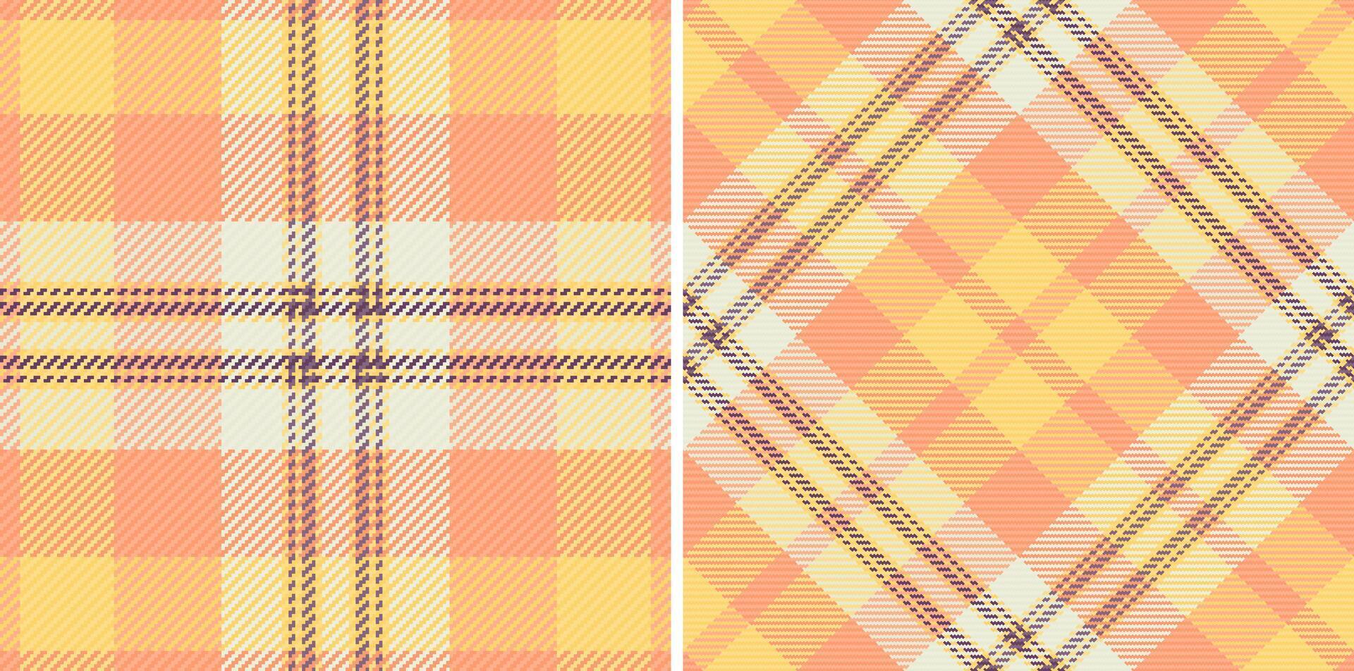 Muster Hintergrund prüfen von Plaid Stoff nahtlos mit ein Textur Tartan Textil- Vektor. vektor