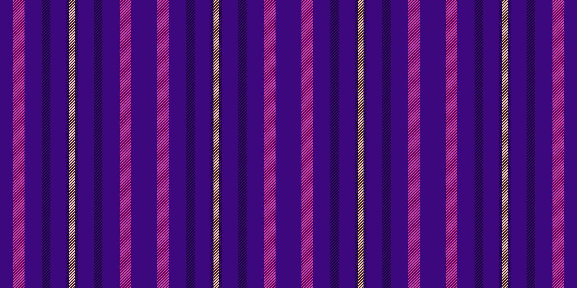 Vorhang Stoff Textur Muster, Maschinen Linien Streifen Hintergrund. nett Vektor nahtlos Textil- Vertikale im violett und dunkel Farben.