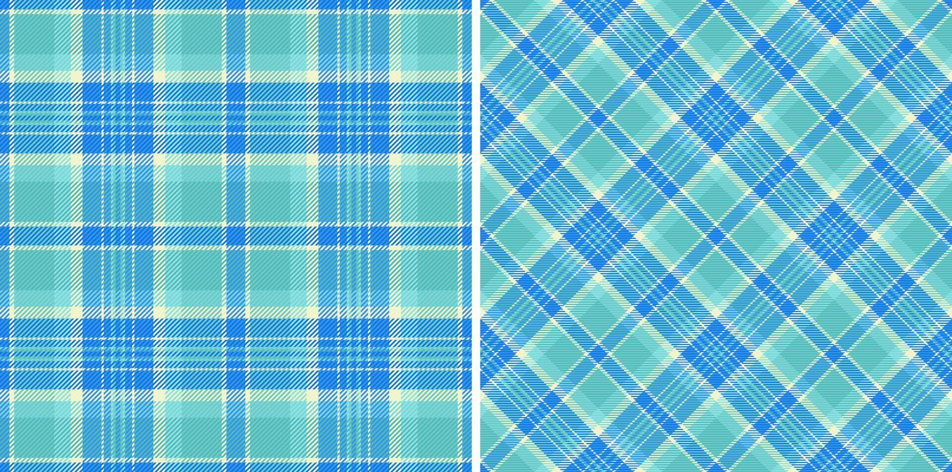 kolla upp mönster vektor av bakgrund tartan textur med en sömlös pläd textil- tyg. uppsättning i himmel färger. neutral Färg palett.