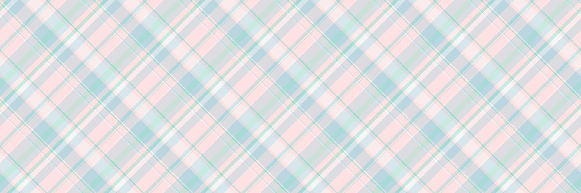 Geschenk Karte Tartan Textil- überprüfen, Einfachheit Vektor Stoff nahtlos. Nähen Plaid Hintergrund Textur Muster im Licht und Gainsboro Farben.