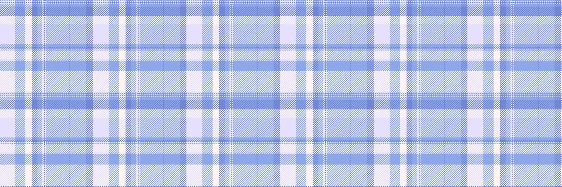 wolle Textil- Muster Stoff, siebziger Jahre Vektor Hintergrund nahtlos. modisch Textur Plaid prüfen Tartan im Blau und Meer Schale Farben.