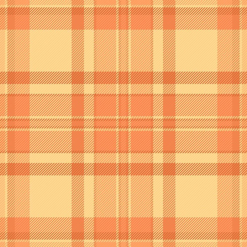 hushåll vektor textil- mönster, skiss bakgrund sömlös textur. närvarande tartan kolla upp pläd tyg i bärnsten och orange färger.