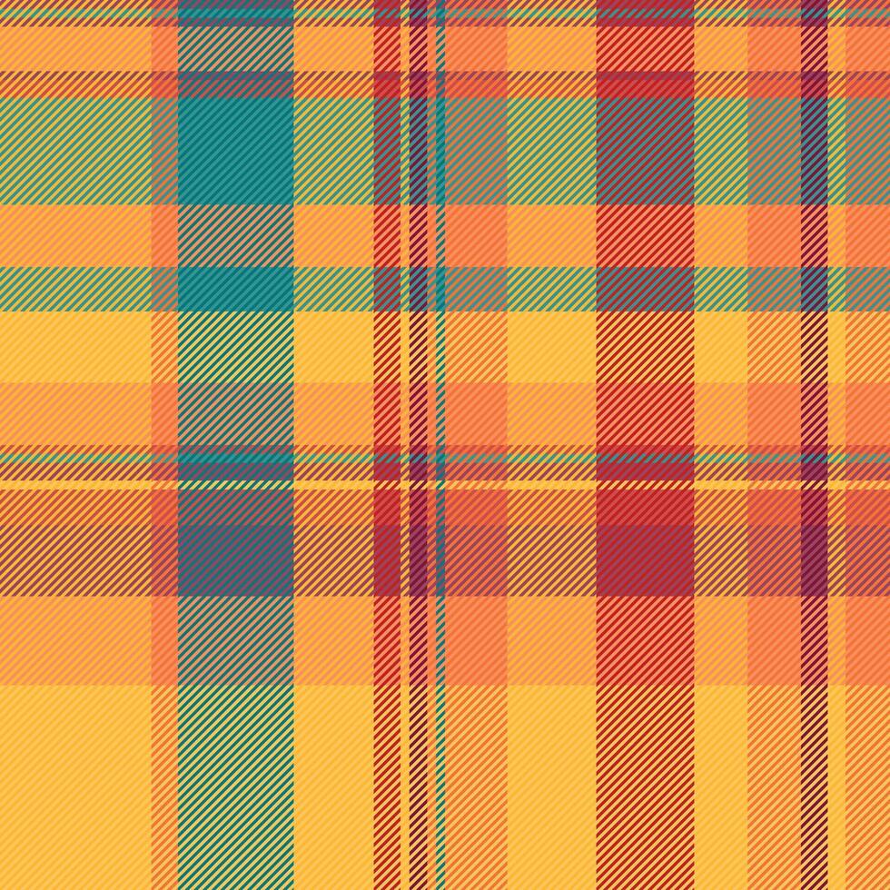 Tartan Muster Plaid von Hintergrund Vektor Textur mit ein nahtlos Textil- prüfen Stoff.