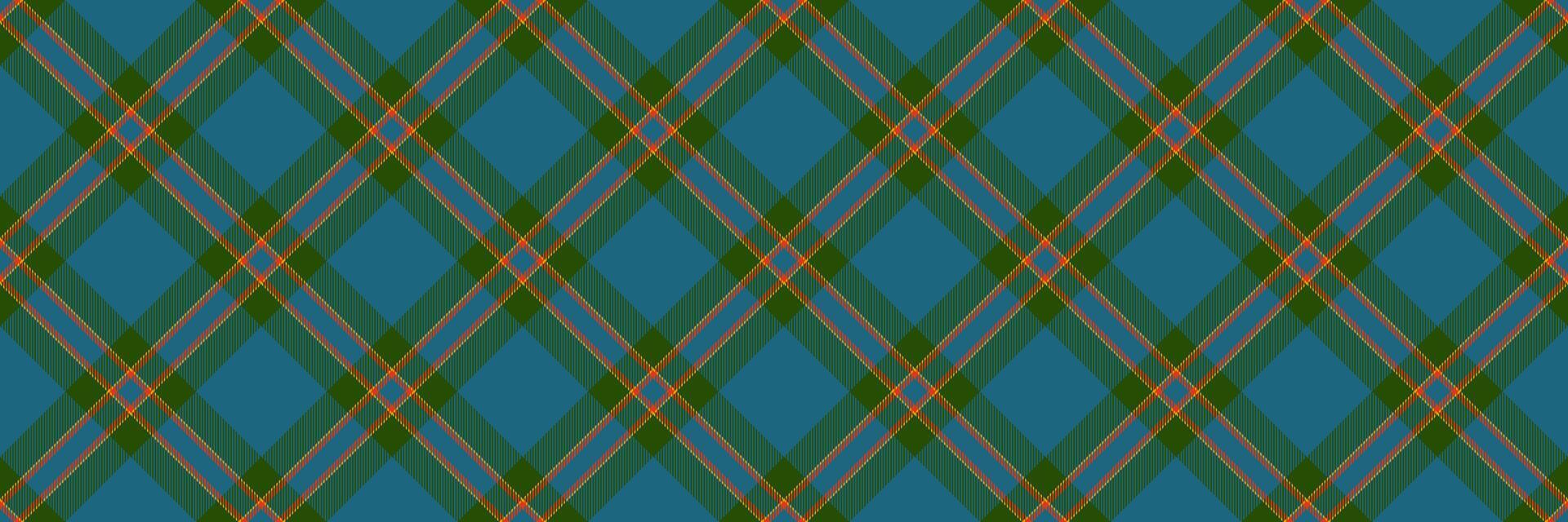 Ostern Stoff Textil- überprüfen, einzigartig Tartan Textur Muster. Unendlichkeit nahtlos Plaid Hintergrund Vektor im cyan und Grün Farben.