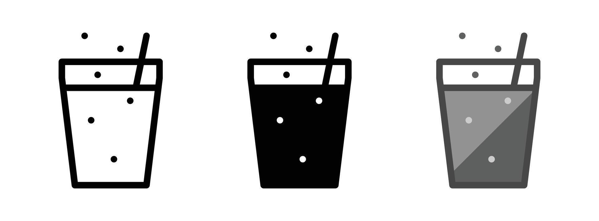 Mehrzweck Cola Vektor Symbol im Umriss, Glyphe, gefüllt Gliederung Stil
