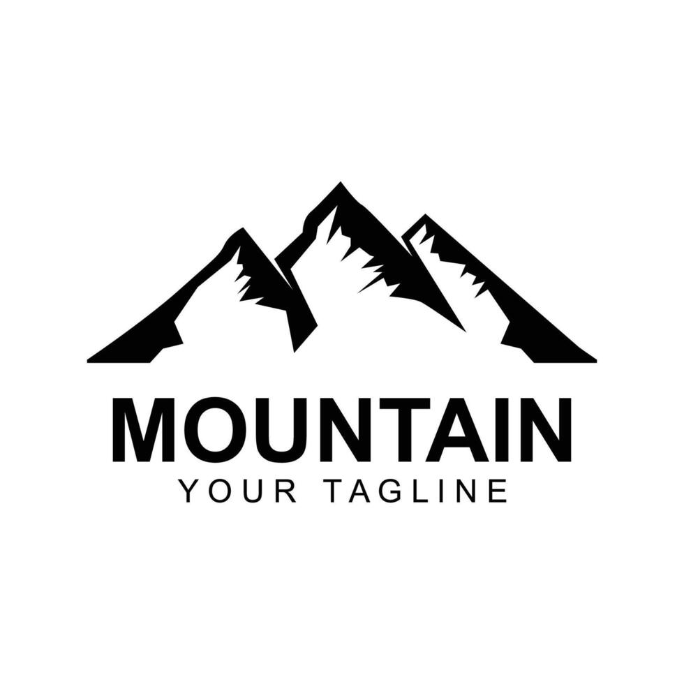 berg ikon logotyp mall vektor illustration design. logotyp lämplig för resa, äventyr, vildmark, och varumärke företag